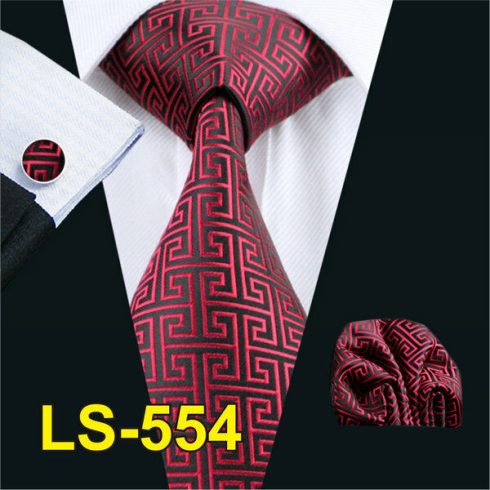 bordó-fekete mintás nyakkendőszett