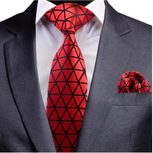 piros-fekete nyakkendőszett