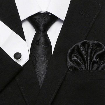 fekete nyakkendőszett