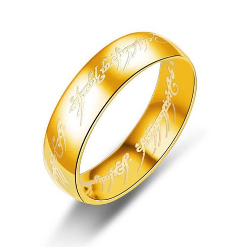 Gyűrűk ura gyűrű arany, nemesacél gyűrű, 11