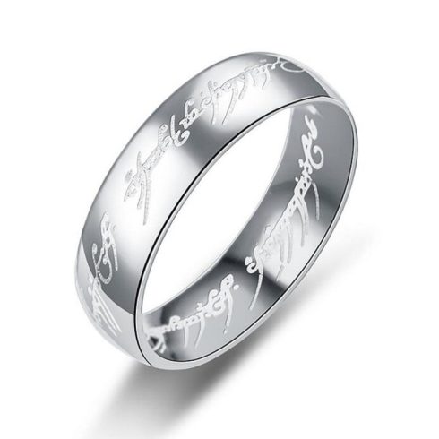 Gyűrűk ura gyűrű ezüst nemesacél gyűrű, 8