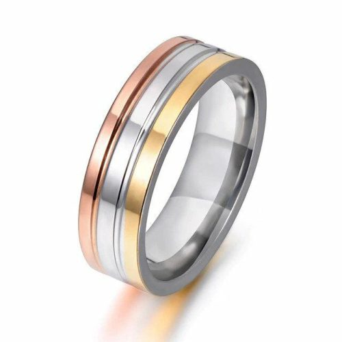 Három színű nemesacél karikagyűrű, 7