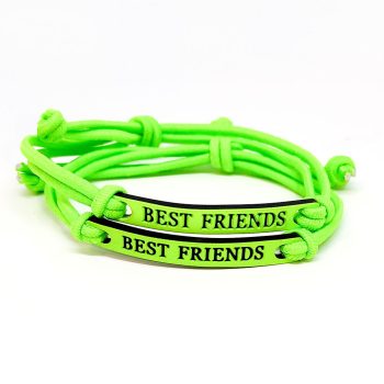 best-friends-legjobb-baratok-paros-szovet-karkoto-neonzöld