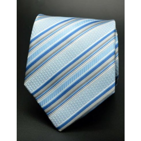 világoskék csíkos nyakkendő