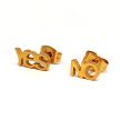 yes-no-nemesacél-fülbevaló, ezüst színű