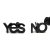yes-no-nemesacél-fülbevaló, ezüst színű