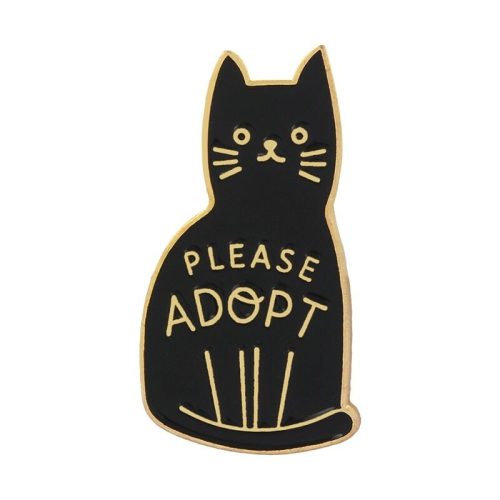 'Please adopt - Fogadj örökbe' kitűző