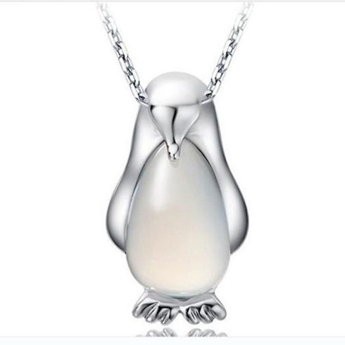 Ezüstözött-pingvin-medál-nyaklánccal