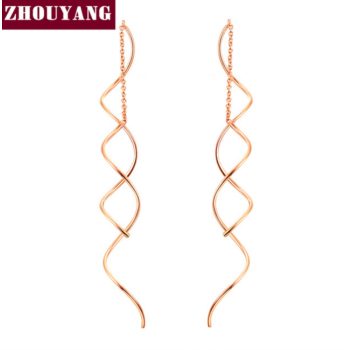 Csavart fülbevaló, aranyozott rose gold