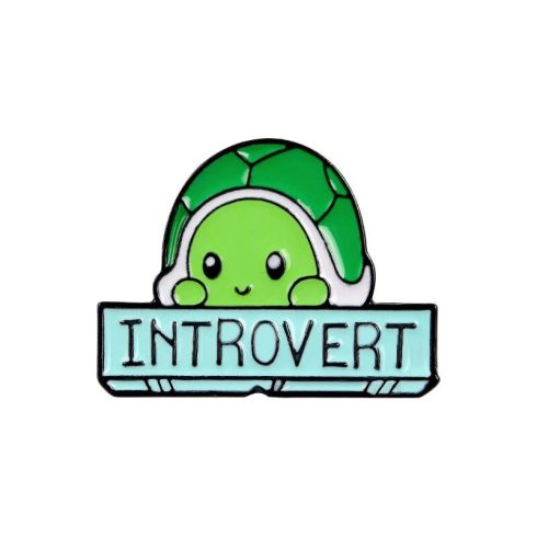 introvert-teknős-kitűző