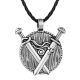 Viking-kard-medál-bőr-nyaklánccal