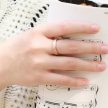 Kristályosan csillogó felületű nemesacél gyűrű, rose gold, 6
