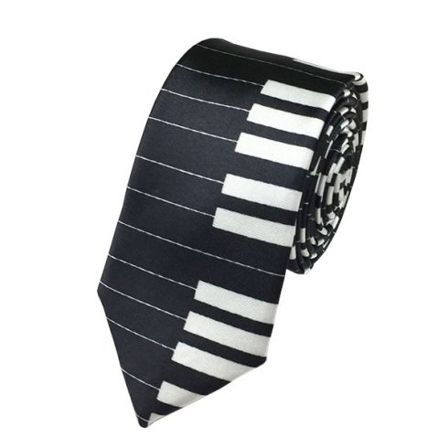 Zongora billentyű mintás nyakkendő
