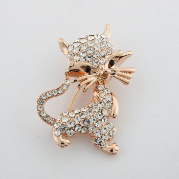 arany-szinu-macskas-bross-mesterseges-kristallyal