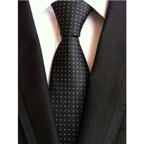 fekete pöttyös nyakkendő
