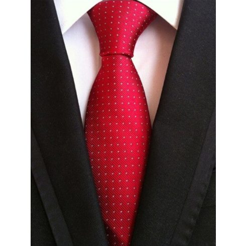 bordó pöttyös nyakkendő