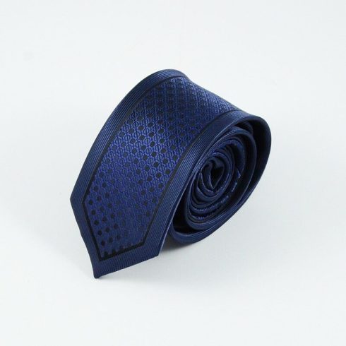 Kék dupla mintás nyakkendő