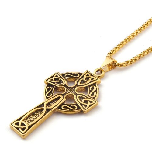 Antik-hatású-kereszt-medal-nyaklanccal-60-cm