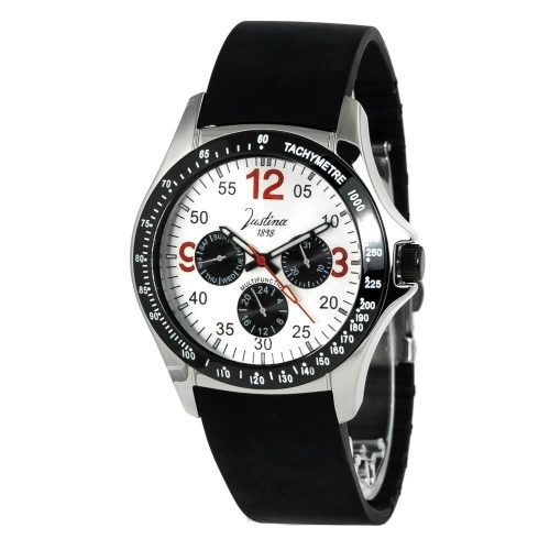 Justina 1898 Elite Férfi chronograph karóra, cseppálló, dobozos (42 mm)