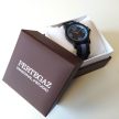 PERTEGAZ szövetszíjas cseppálló férfi karóra, fekete-kék (40 MM) - 3 ATM