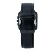 Eredeti PERTEGAZ uniszex bőrszíjas üzleti retro stílusú karóra, fekete (37 MM) - 3 ATM