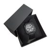 Eredeti PERTEGAZ uniszex bőrszíjas üzleti retro stílusú karóra, fekete (37 MM) - 3 ATM