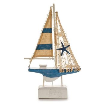Ledes Vitorlás dekoráció, Barco Fa (5,5x31,5x19 cm)