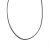 PU bőr lánc (2 mm vastag), 45+5 cm, fekete