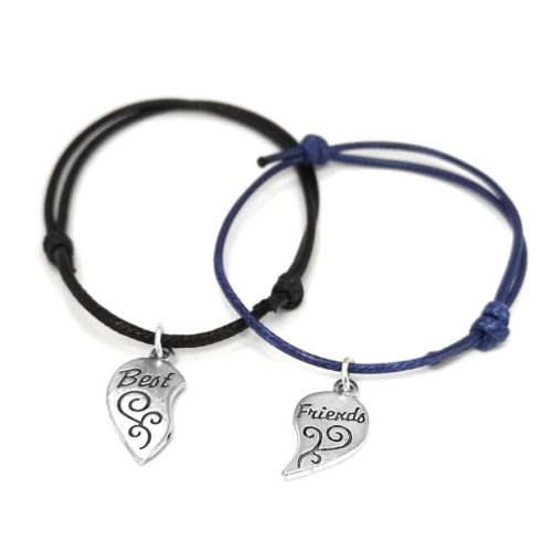 páros-fekete-zsinórszövet-karkötő-best-friends-charmmal