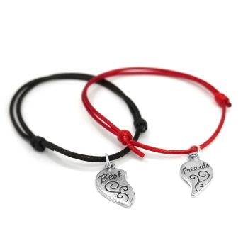 páros-fekete-zsinórszövet-karkötő-best-friends-charmmal