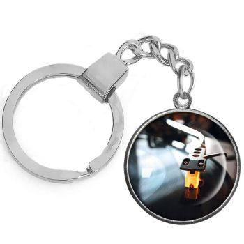 lemezjátszó-kulcstartó