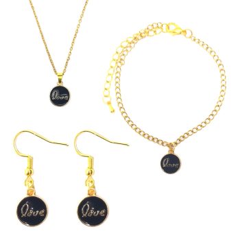 love-medál-nyaklánc-karkötő-fülbevaló-szett