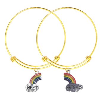 legjobb-baratok-paros-szivarvany-medal-arany-szinu-karperecen-2-db