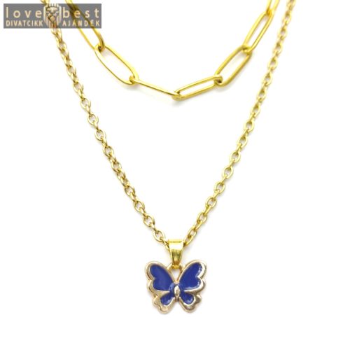 dupla-arany-színű-nyaklánc-pillangó-medállal