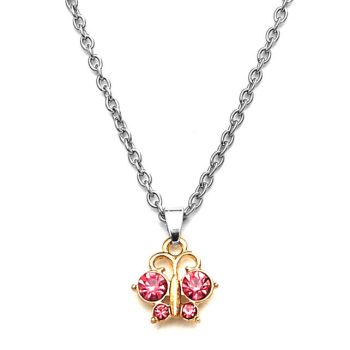 pink-kristálypillangós-medál-lánccal