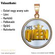His-queen-kulcstartó