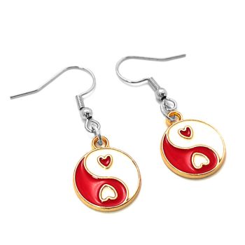 piros-fehér-jin-jang-fülbevaló