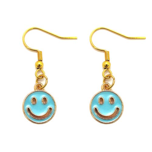kék-smiley-fülbevaló