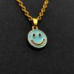 kék-smiley-medál-lánccal