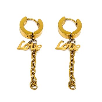 nemesacél-love-felirat-fülbevaló-lánccal