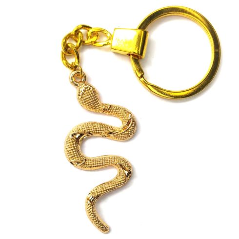 kígyós-medál-kulcstartó