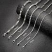 Rozsdamentes acél box chain férfi nyaklánc, arany színű, 2 mm - választható méretben