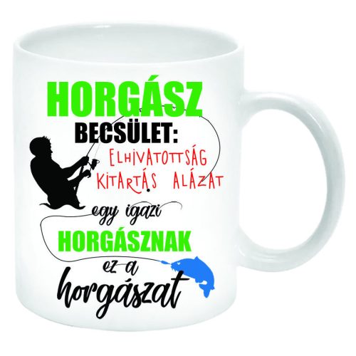 Horgászbecsület-bögre-feliratozható-