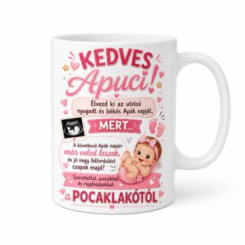 Apák napi Babaváró üzenet Bögre