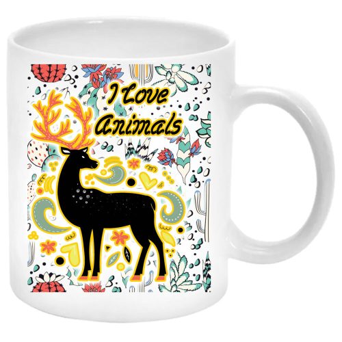 Love-animals-szarvasos-Bögre-feliratozható