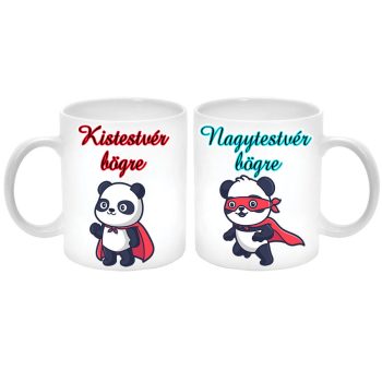 Kistestvér-nagytestvér-bögre-szuperpandás-páros-bögre-feliratozható