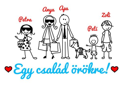 Puzzle-Egy-család-örökre-kutyás-grafikával