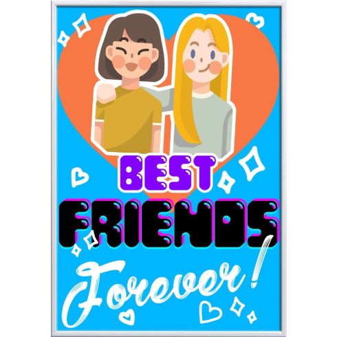 Falikép-best-friends-forever-módosítható-felirattal