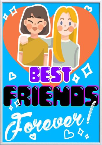 Falikép-best-friends-forever-módosítható-felirattal