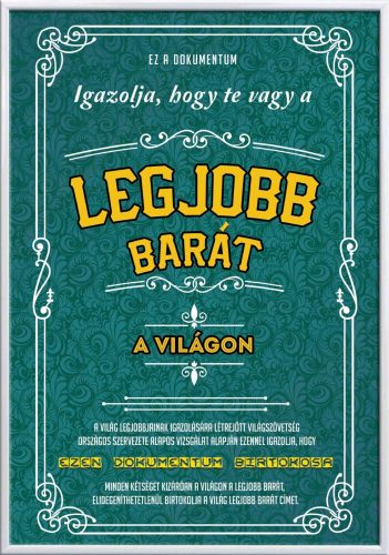 Falikép-legjobb-barát-díszdokumentum-módosítható-felirattal
